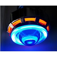 LED Motorcycle Projector lens light with double CCFL angel eyes