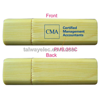 Promotional Wooden USB Flash Drive, Made of Natural Bamboo, Walnut, Maple, and Rose Wooden