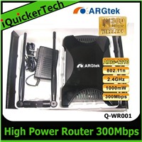 ARGtek ARG-1210 300M 1000MW Double Antenna High Power Router WIFI AP/AP+Router/Client/WDS/WISP