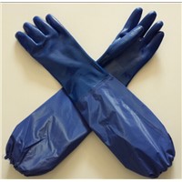 68cm shoulder length PVC gloves with soft sleeve