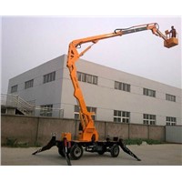 Articulating boom lift platorm used for out aerial working platform