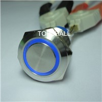 19MM metal push button switch with annular ring,round lamp,center ring,spot lamp