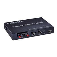 4K 3 port HDMI switch audio amplifir, 3 in 1 out switcher, support PIP,MHL