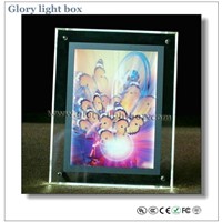 Crystal Advertising Lightbox Display/ Popular LED Acrylic Advertising Frame