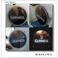 Circle LED crystal light box advertising sign