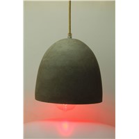 High quality concrete pendant light with colorful fabric cable