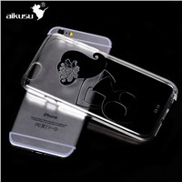 Embossed touch feeling and popular with 3D tpu and pc case for iphone 6 gel case shell