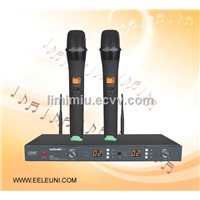 Classics and Concise Professional UHF Pll Dual Channels Wireless Microphone