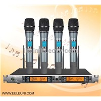 Clear LCD Display Indicator Professional UHF 4-CH Wireless Microphone