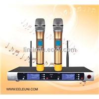 High Quality Sound UHF LCD Dual Channel Wireless Microphone