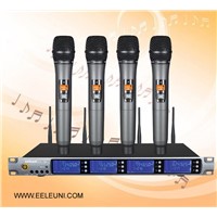 PRO Audio Multi-Frequency and Fashion Shyle UHF 4-CH Wireless Microphone
