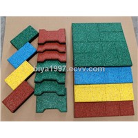 pure EPDM dotted rubber flooring paver