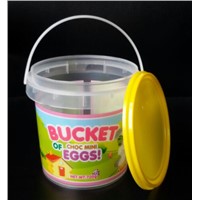 1 KG Cookies/ Confectionary  Bucket, Printing Plastic Bucket with Tamper Resistant Lid