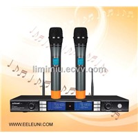 UHF&Pll Synthesized Dual Channels Wireless Microphone