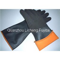 Thick Latex working glove with double colors at low price