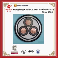 3.6/6 kV N2XSEY XLPE insulated, three core cables with copper conductor