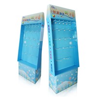 Point of Purchase Floor Display Rack with Hooks