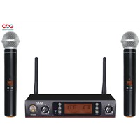 iWP-528  256 CHN UHF PLL Dual Wireless Microphone