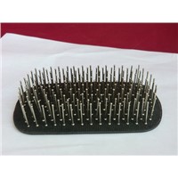 metal pin with rubber pad for paddle hair brush