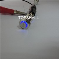 12mm illuminated  latching metal push button switch