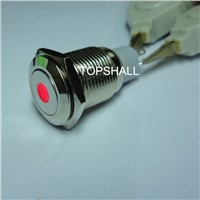 16mm stainless seel latching or momentary metal push button led