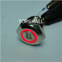 16mm waterproof stainless steel  metal push buttons with led emit