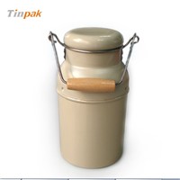 promotional milk tin can with handle