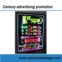 Colorful led writing board with engraved logo