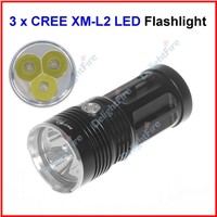 CREE XM-L2 LED  SKY RAY 18650 LED Camping Flashlight 3000 Lumens Waterproof 3 Modes Wholesale
