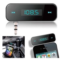 3.5mm In-car Handsfree Wireless FM Transmitter for iPhone 5 4S 4 3G for iPod for Samsung S4 S3