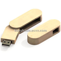 USB Flash Drive with Twist Wooden shell