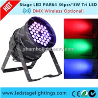 Tri LED 36pcs LED PAR64 CE,ROHS Approved,best led stage lights