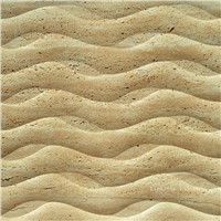 Natural 3d carving indoor stone wall cladding panel