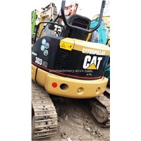 used japan cat 303 excavator original engine and paint in shanghai yard best price for cat 303