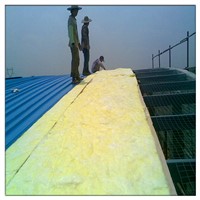 Glass wool blanket with Alum.foil faced one side/glass wool for insulation