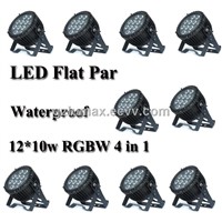 LED DJ/PPub  Flat Par 12*10w RGBW 4 in 1 Waterproof LED Can Fixture