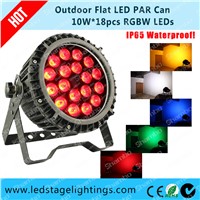 Flat LED PAR Cans Outdoor IP65 18pcs*10W,LED Stage Par Cans