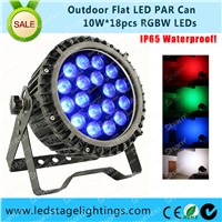 IP65 Flat LED PAR Light 18pcs*10W RGBW LEDs,Wedding Light