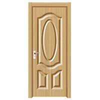 Wood Door made of MDF and solid wood frame inside