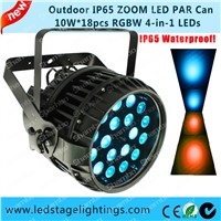 Waterproof Zoom LED Par light 10W*18pcs 4-in-1 LEDs disco light,LED Par light,IP65 LED PAR
