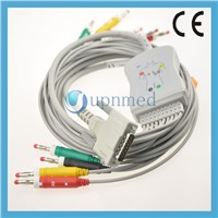 Schiller one piece 10 lead ekg cable with leadwires,Banana 4.00mm,IEC