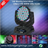 108pcs*3W RGBW LED Moving head wash light,stage led moving light,KTV light