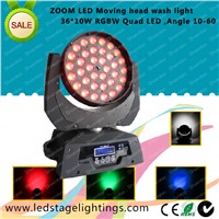 ZOOM LED Moving wash light,36*10W Quad LED stage light,professional stage lighting