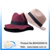 Hot selling wool felt wide brim fedora trilby hat for adults in stock