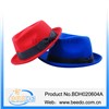 Top quality wool felt triangle dent short brim fedora hat for kids and adults in stock