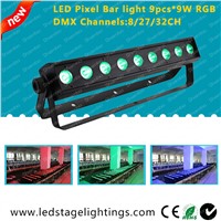 RGB LED Bar light Pixel control 9pcs*9W Tri RGB LEDs,Dj light,Dj equipment