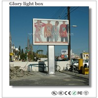 CE Approved Big Size Outdoor Scrolling Billboard with pole