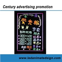 Acrylic Fluorescent Marker Board with LED Lighting