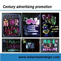 China Cheap Glass LED Writing Board for Indoor Advertising