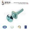 slotted mushroom machine screw with square washer (with ISO card)